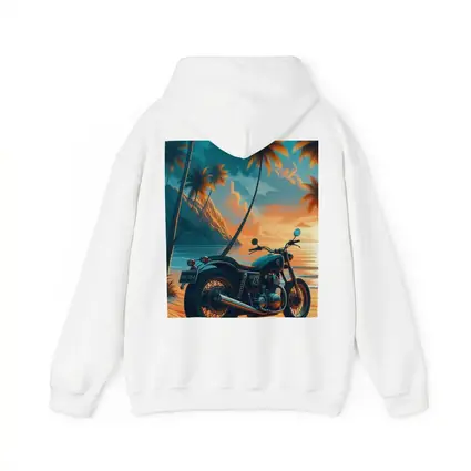 Cafe Racer Motorcycle Tropical Beach Sunset