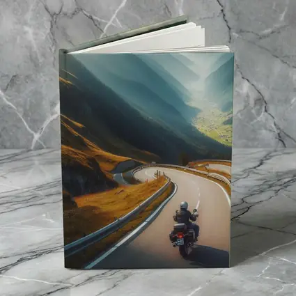 Touring Motorcycle Winding Alpine Mountain Road