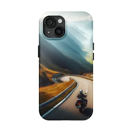 Touring Motorcycle Winding Alpine Mountain Road
