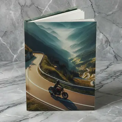 Cruiser Motorcycle Winding Alpine Mountain Road