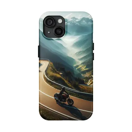 Cruiser Motorcycle Winding Alpine Mountain Road