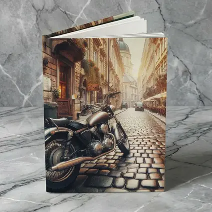 Classic Cruiser Motorcycle Cobblestone European Street