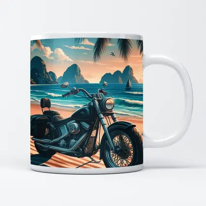 Harley Davidson Cruiser Motorcycle Tropical Beach