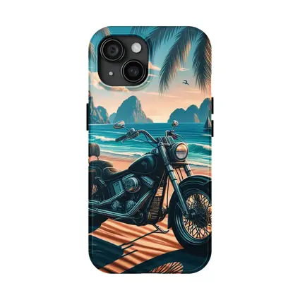 Harley Davidson Cruiser Motorcycle Tropical Beach
