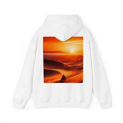 Adventure Motorcycle Rider Desert Sunset Dunes