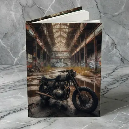 Cafe Racer Motorcycle Abandoned Industrial Warehouse