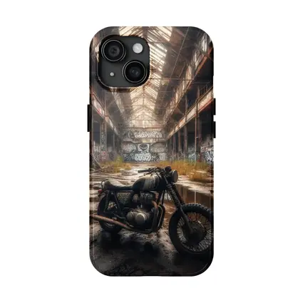 Cafe Racer Motorcycle Abandoned Industrial Warehouse