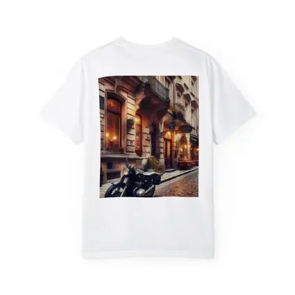Cafe Racer Motorcycle Cobblestone European Street
