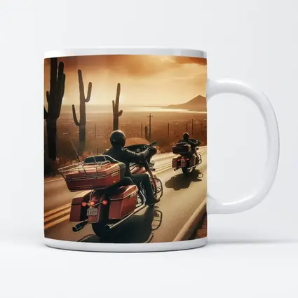 Harley Davidson Touring Bikes Desert Sunset Ride