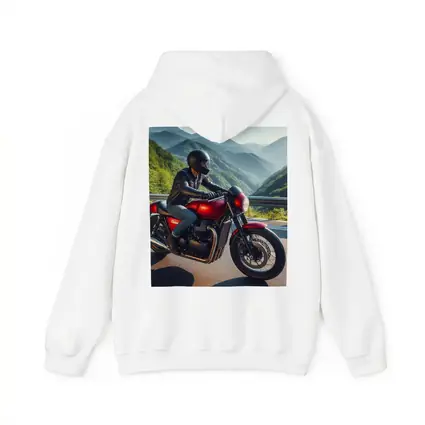 Red Cafe Racer Motorcycle Mountain Road Ride