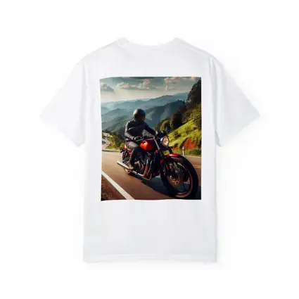 Red Cafe Racer Motorcycle Mountain Road Ride