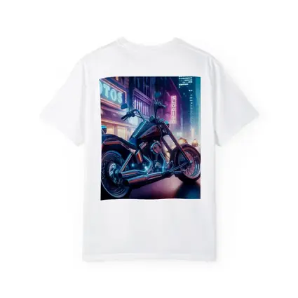 Harley Davidson Chopper Neon City Night