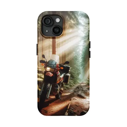 Adventure Dual Sport Bike Forest Sunrays