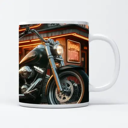 Harley Davidson Cruiser Motorcycle Neon Diner