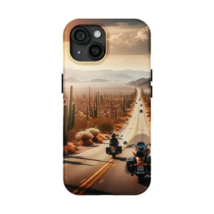 Harley Davidson Motorcycles Desert Highway Sunset
