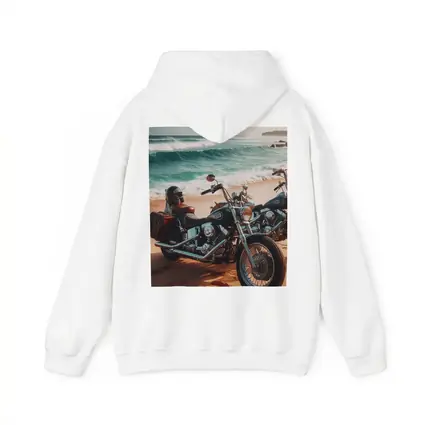 Harley Davidson Chopper Motorcycles On Beach