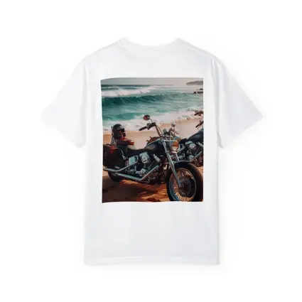 Harley Davidson Chopper Motorcycles On Beach