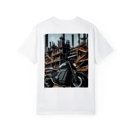Black Electric Motorcycle Industrial Factory Background