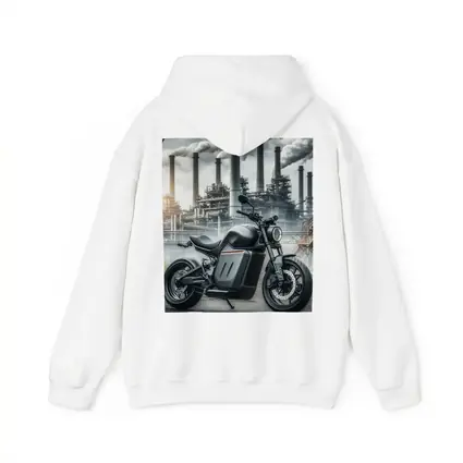 Black Electric Motorcycle Industrial Factory Background
