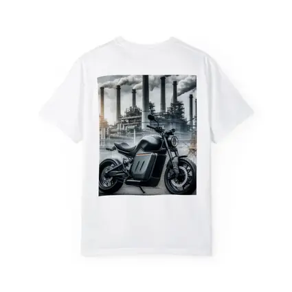 Black Electric Motorcycle Industrial Factory Background