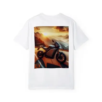 Electric Sport Bike Mountain Sunset Road