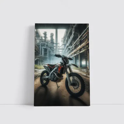 Dirt Bike Motocross Industrial Abandoned Factory
