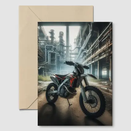Dirt Bike Motocross Industrial Abandoned Factory