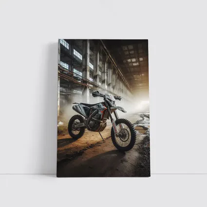 KTM Dirt Bike Abandoned Industrial Hall