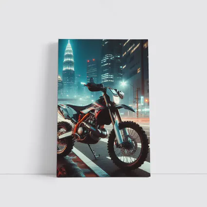KTM Dirt Bike City Night Street Scene