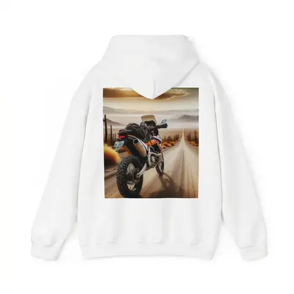 Adventure Motorcycle Desert Road Sunset Scene