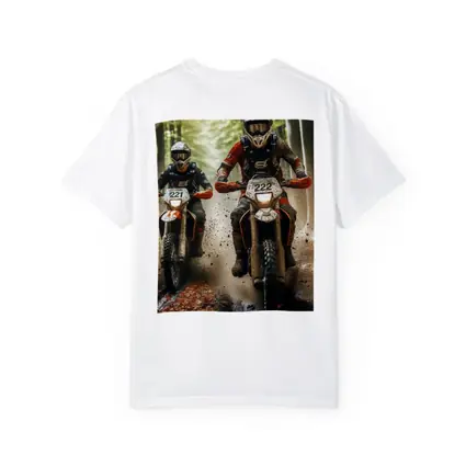 Motocross Riders Racing Through Muddy Forest