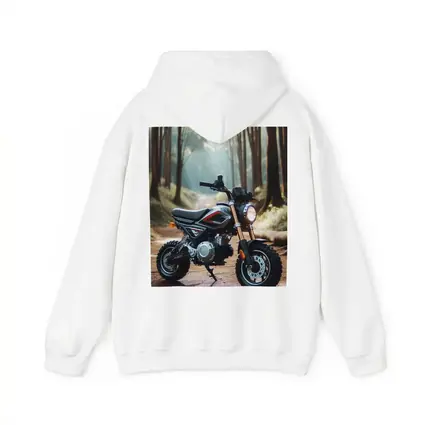 Mini Dirt Bike Parked In Misty Forest