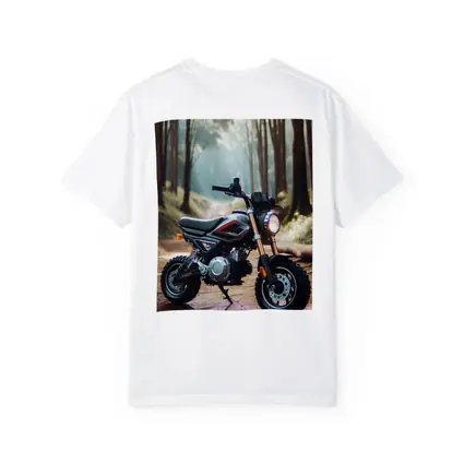 Mini Dirt Bike Parked In Misty Forest