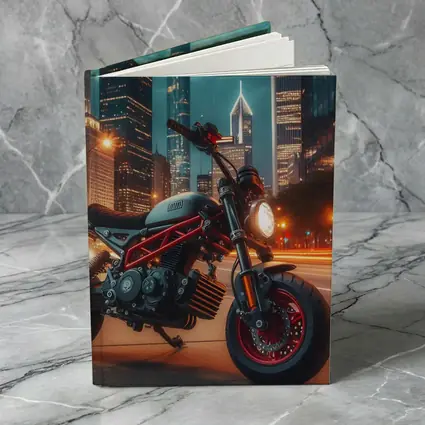 Mini Bike Red Frame City Night