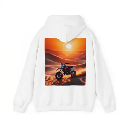 Dirt Bike Riding Desert Dunes Sunset