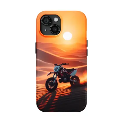 Dirt Bike Riding Desert Dunes Sunset