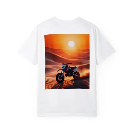 Dirt Bike Riding Desert Dunes Sunset