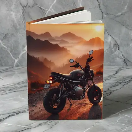 Cafe Racer Motorcycle Mountain Sunset Landscape