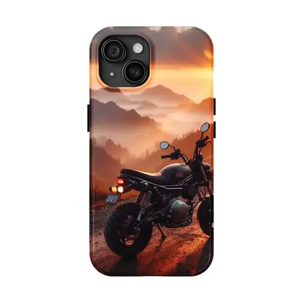 Cafe Racer Motorcycle Mountain Sunset Landscape