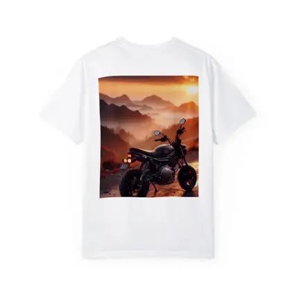 Cafe Racer Motorcycle Mountain Sunset Landscape
