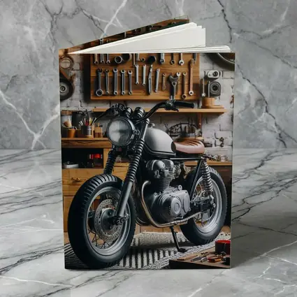Cafe Racer Motorcycle Vintage Garage Workshop