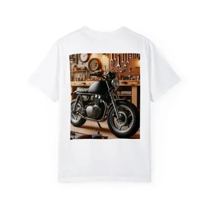 Cafe Racer Motorcycle In Vintage Workshop Garage