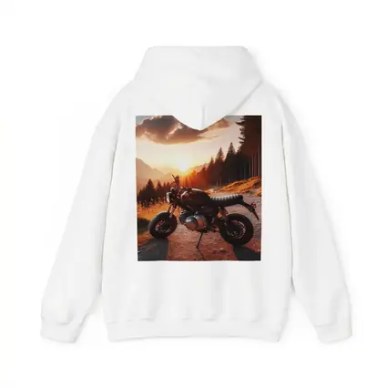 Cafe Racer Motorcycle Sunset Mountain Road