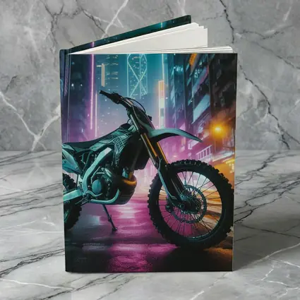 Dirt Bike Neon Cyberpunk City Night
