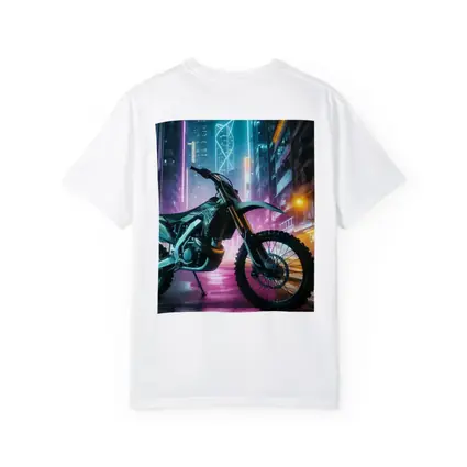 Dirt Bike Neon Cyberpunk City Night