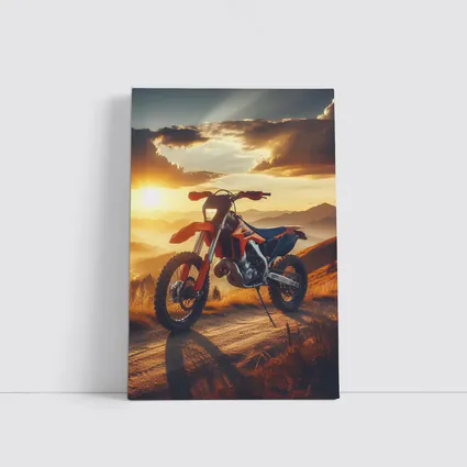 KTM Dirt Bike Mountain Sunset Scene