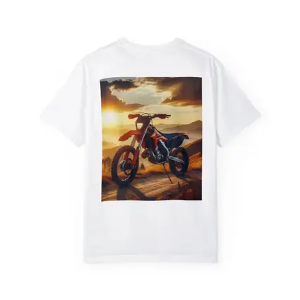 KTM Dirt Bike Mountain Sunset Scene