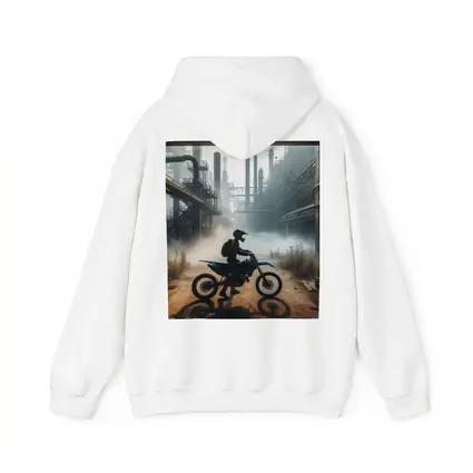 Dirt Bike Rider Abandoned Industrial Factory
