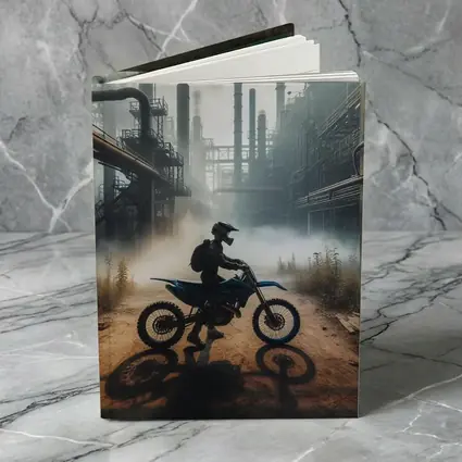 Dirt Bike Rider Abandoned Industrial Factory