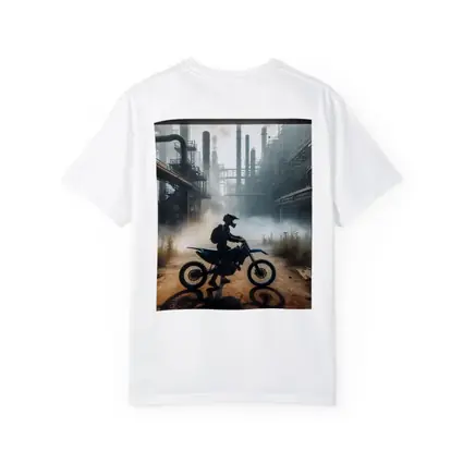 Dirt Bike Rider Abandoned Industrial Factory